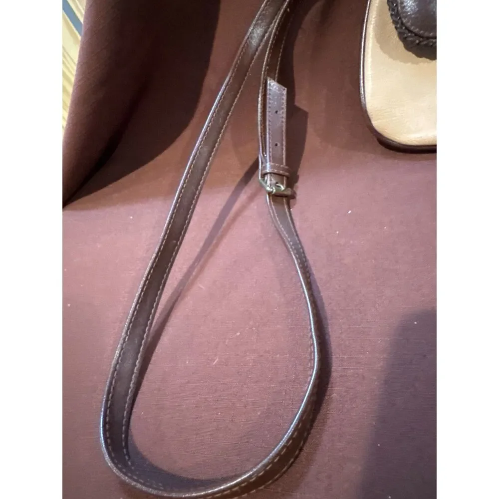 Vintage Liz Claiborne Brown and Tan Crossbody Purse